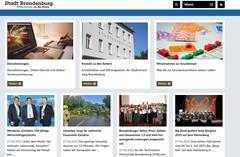 Blick auf die Startseite der Stadt