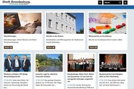 Blick auf die Startseite der Stadt