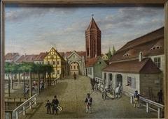 Ausnahmsweise mit Signatur! F. Spiecker gibt sich an der Zollschranke vor dem Neustädtischen Mühlentor zu erkennen (Foto: Stadtmuseum Brandenburg an der Havel, A. Grothe)