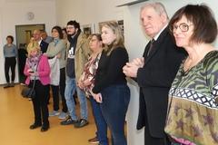 Besucher der Ausstellung.