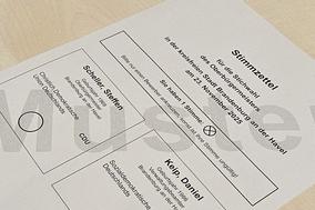 Muster-Stimmzettel für die Stichwahl.