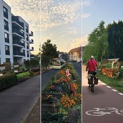 Collage zur zukünftigen südlichen Bauhofstraße.