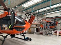 Der Rettungshubschrauber Christoph 35 wird derzeit gewartet.