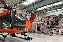 Der Rettungshubschrauber Christoph 35 wird derzeit gewartet.