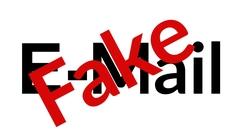 Schriftzug Fake-E-Mail