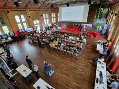 Beim Technologie.Transfer.Tag 2024 in der TH Brandenburg.