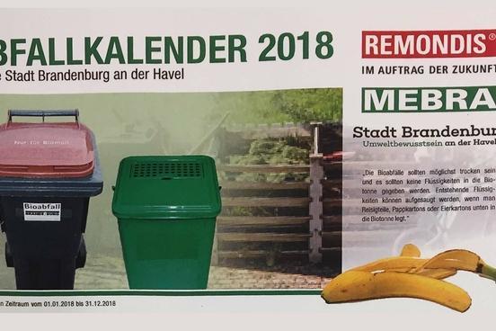 Aktualisierung: Neuer Abfallkalender 2018 