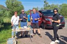 Verpflegungsstelle kurz vor Strodehne.