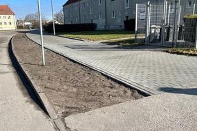 fertig gestellter Gehweg im nördlichen Bereich der Beethovenstraße