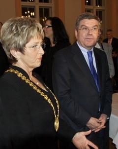 OB Dr. Dietlind Tiemann mit IOC Vizepräsident Dr. Thomas Bach – Foto: Peter Frenkel