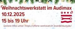 Banner für die THB-Weihnachtswerkstatt.