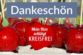 Wir verschenken 807 kreisfreie kandierte Äpfel 