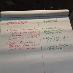 Auf einer Flipchart wurden weitere Punkte zum Thema Mobilität notiert