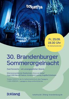 Veranstaltungsplakat zur 30. Orgelnacht