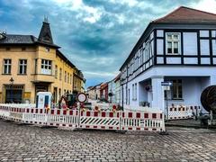 Die BRAWAG-Baustelle an der westlichen Einfahrt zur Mühlentorstraße.