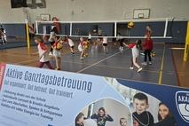 Spaß am Volleyball-Spiel.