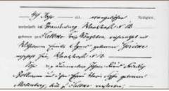 Sterberegistereintrag von Johann Andreas Friedrich Bollmann am 7. Mai 1901 (Standesamt I Brandenburg an der Havel, Reg.-Nummer 335/1901)