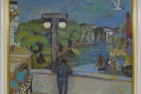 Gemälde "Sommerabends" von Jürgen Lutzens (1968)