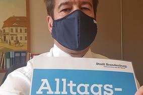 Selfie Aktion und Appell von OB Steffen Scheller