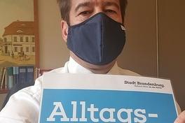 Selfie Aktion und Appell von OB Steffen Scheller