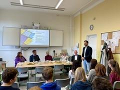 Diskussionsrunde im Saldern-Gymnasium.