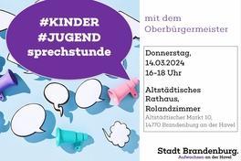 Einladung zur zweiten Kinder- und Jugendsprechstunde mit dem OB.