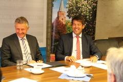 Pressegespräch mit dem Innenminister und dem Oberbürgermeister