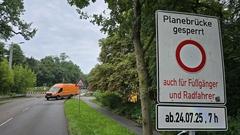 Die Vollsperrung betrifft auch Fuß- und Radwege.