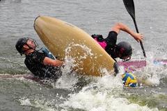 Voller Einsatz ist auch 2022 beim Bundesliga-Spieltag im Kanu-Polo gefragt.