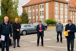 Vorarbeiten für den Abriss der Brücke am Altstadt Bahnhof  