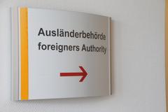 Hinweisschild der Ausländerbehörde