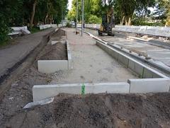 Ansicht der Baustelle im Haltestellenbereich