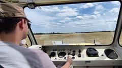 Blick aufs Cockpit eines Fahrzeuges