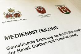 Medienmitteilung der Städte Cottbus, Frankfurt (Oder), Brandenburg an der Havel