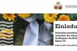 Gedenkveranstaltung für die Opfer der NS-Euthanasie-Aktion T4