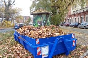 Aufstellung von Laubcontainern in der Stadt Brandenburg an der Havel