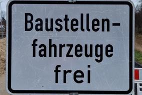 Baustellenschild