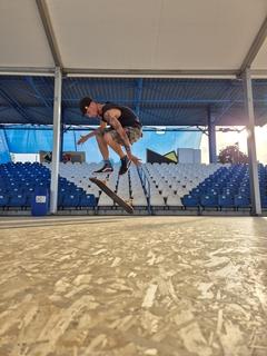 Die Skateboard-Arena wird bereits getestet.