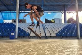Die Skateboard-Arena wird bereits getestet.