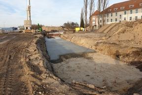 Sauberkeitsschicht Stützbauwerke südlich des Bauwerkes