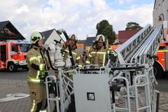 Vorbereitung für die Löschung des "Hausbrandes"