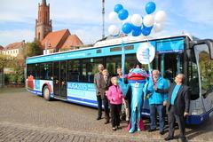 Der neue BUGA BUGA-Bus wird vorgestellt.