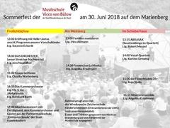 Programm des Sommerfestes der Musikschule