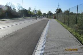 Ansicht des fertiggestellten Straßenbereiches