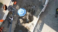 Ausgrabungsstätte von oben