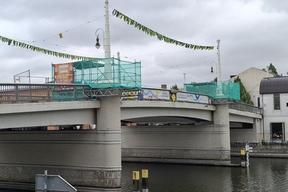Ansicht der Baustelle, wasserseitig