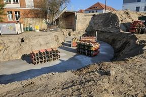 Sohle für die nördlichen Stützbauwerke