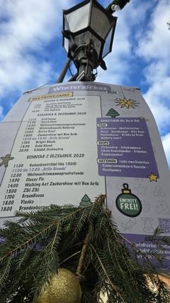 Plakat mit dem Winterzauber-Programm.