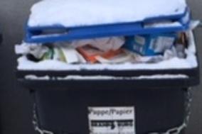 Ausgefallene Papierentsorgung wegen Winterwitterung