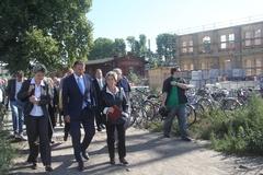 Im Hintergrund das Gebäude des Hauptbahnhofes, das derzeit umgebaut wird.